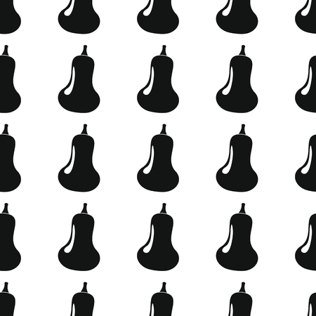 Squash black simple silhouette vector seamless pattern.のイラスト素材