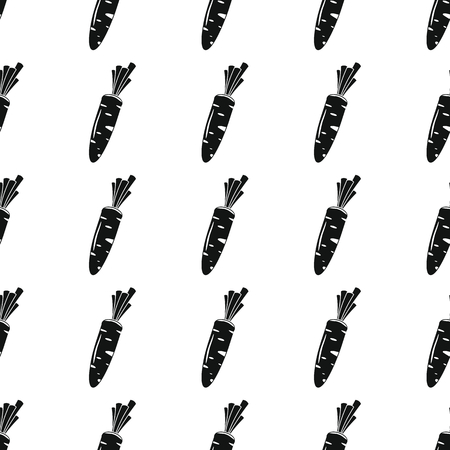 Carrot black simple silhouette vector seamless pattern.のイラスト素材