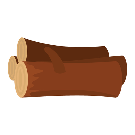 Firewood icon flat cartoon vector illustration of Firewoodicon for design and web isolated on white background. Firewood vector object for labels, logos and advertisingのイラスト素材