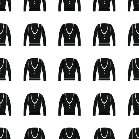 Jacket seamless pattern vector illustration background. Black silhouette Jacket stylish texture. Repeating Jacket seamless pattern background for clothes design and webのイラスト素材