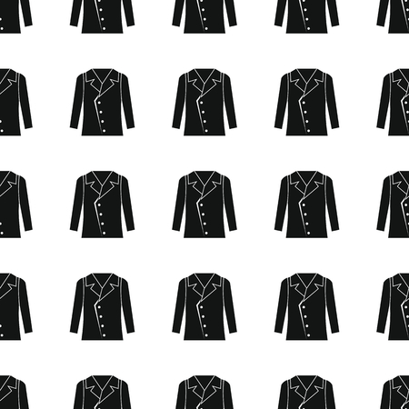 Jacket seamless pattern vector illustration background. Black silhouette Jacket stylish texture. Repeating Jacket seamless pattern background for clothes design and webのイラスト素材