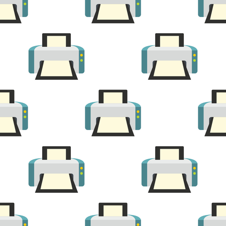 Printer seamless pattern in flat style isolated on white background vector illustration for webのイラスト素材