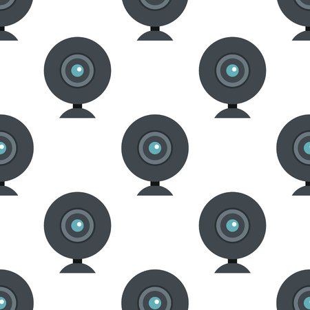 Webcam seamless pattern in flat style isolated on white background vector illustration for webのイラスト素材