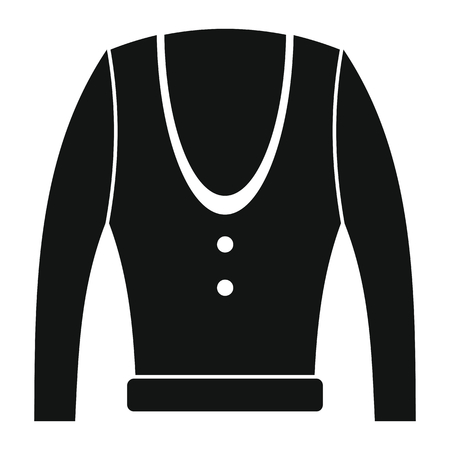 Man jacket in black simple silhouette style icons vector illustration for design and web isolated on white background. Man jacket object for labels and logoのイラスト素材