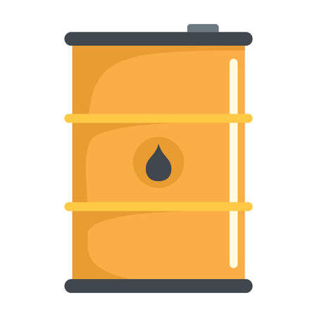 Oil barrel icon vector illustration for industry design and web isolated on white background. Oil barrel vector object for petrol label web and advertisingのイラスト素材