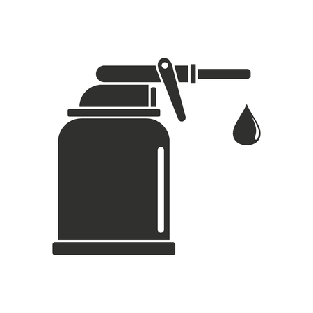 Black silhouette illustration of Oiler vector icon for webのイラスト素材