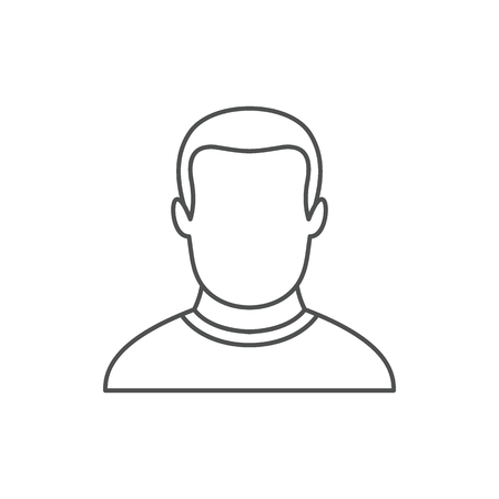 Soccer player icon. Outline illustration of Soccer player vector icon for web isolated on white backgroundのイラスト素材