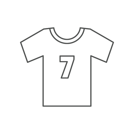 Soccer shirt icon. Outline illustration of Soccer shirt vector icon for web isolated on white backgroundのイラスト素材