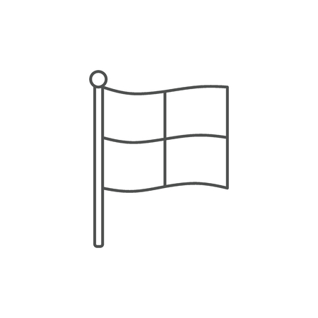 Soccer referee flag icon. Outline illustration of Soccer referee flag vector icon for web isolated on white backgroundのイラスト素材