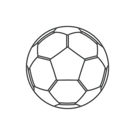Soccer ball icon. Outline illustration of Soccer ball vector icon for web isolated on white backgroundのイラスト素材