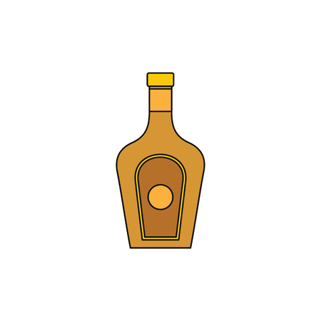 Whiskey icon. Cartoon illustration of Whiskey vector icon for web isolated on white backgroundのイラスト素材