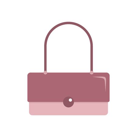Fashion glamour bag icon. Flat illustration of female fashion bag vector icon for web isolated on white backgroundのイラスト素材