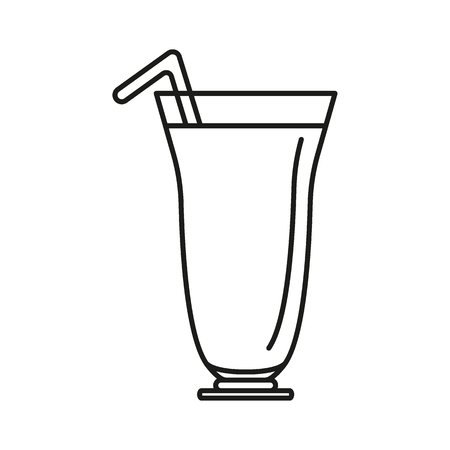 Cocktail outline icon. cocktail symbol isolated on white background. element for web and travel design.のイラスト素材