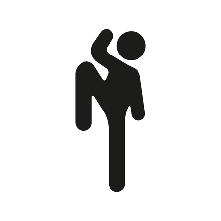 Karate silhouette iconのイラスト素材