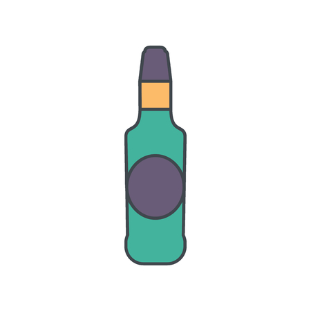 Alcohol bottle cartoon icon.のイラスト素材