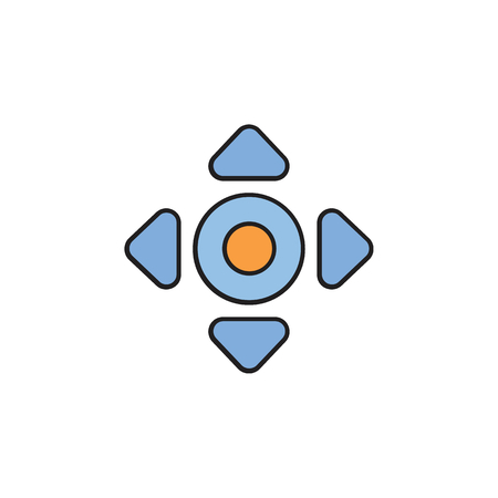 Virtual reality remote control in cartoon icon illustration on white background.のイラスト素材