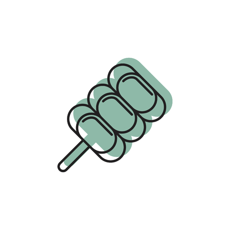 Doodle illustration of Candy sweet on stick vector icon for web and advertisingのイラスト素材
