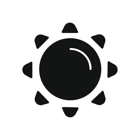Sun icon in silhouette style. Space illustration with Sun in white background. Element for space design. Science space object.のイラスト素材