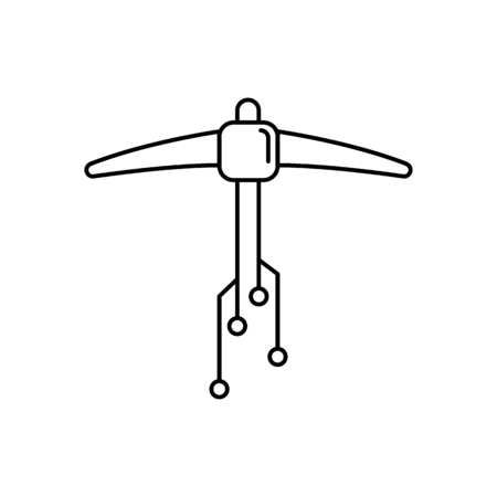Mining icon. Outline illustration of crypto Mining vector icon for web and advertisingのイラスト素材