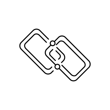 Chain icon. Outline illustration of chain link vector icon for web and advertisingのイラスト素材