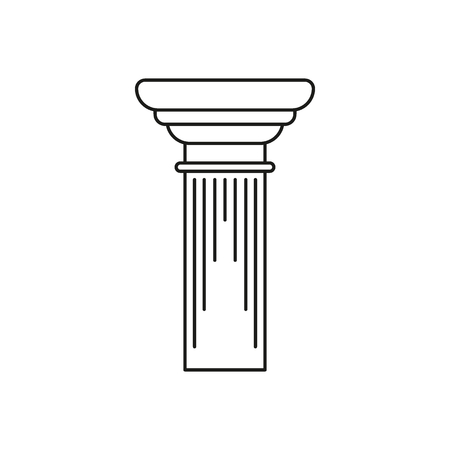 Ancient column icon. Outline illustration of ancient column vector icon for web and advertisingのイラスト素材