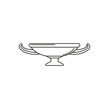 Greek cup icon. Outline illustration of Greek cup vector icon for web and advertising.のイラスト素材
