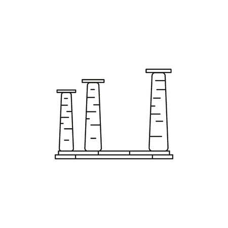 Old temple icon. Outline illustration of Old Athena temple vector icon for web and advertisingのイラスト素材
