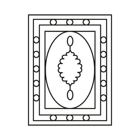 Turkish carpet icon. Outline turkish carpet vector icon for web design isolated on white backgroundのイラスト素材
