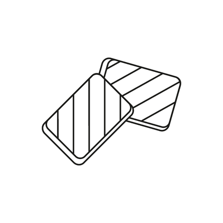 Halloumi icon. Outline halloumi vector icon for web design isolated on white backgroundのイラスト素材