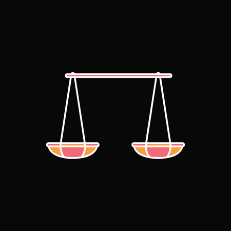 Asian yoke icon. Cartoon Asian yoke vector icon for web design isolated on black background