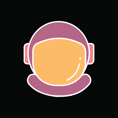 Cartoon Astronaut helmet vector icon for web designのイラスト素材