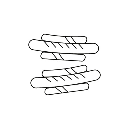 Snags icon, outline snags vector icon for web design isolated on white background.のイラスト素材