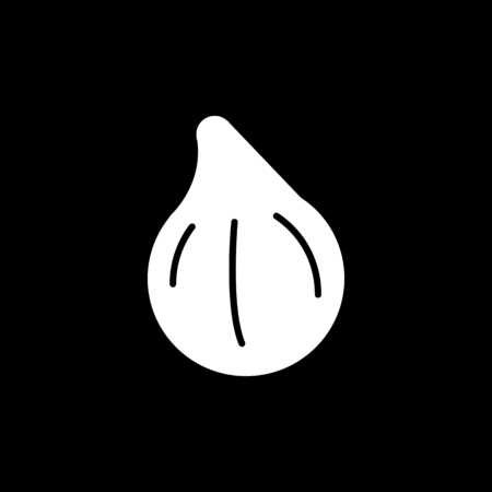 Fig icon. Silhouette Fig vector icon for web design isolated on black background.のイラスト素材