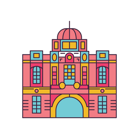 Zoo entrance icon. Cartoon zoo entrance vector icon for web design isolated on white backgroundのイラスト素材