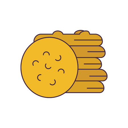 Biscuits icon. Cartoon biscuits vector icon for web design isolated on white backgroundのイラスト素材
