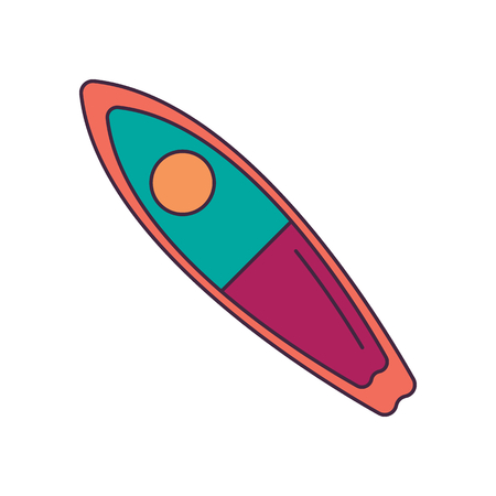 Surfing board icon. Cartoon surfing board vector icon for web design isolated on white backgroundのイラスト素材