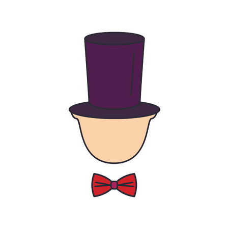 Gentleman tophat icon. Cartoon gentleman tophat vector icon for web design isolated on white backgroundのイラスト素材