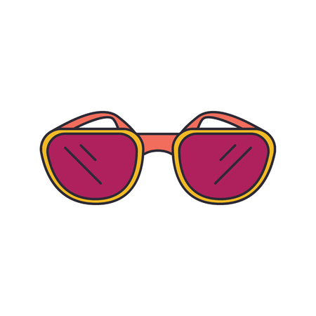 Sunglasses icon. Cartoon sunglasses vector icon for web design isolated on white backgroundのイラスト素材
