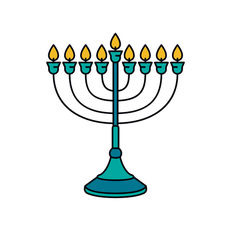 Menorah icon. Cartoon menorah vector icon for web design isolated on white backgroundのイラスト素材