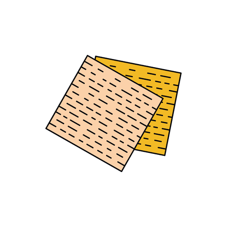 Matza icon. Cartoon matza vector icon for web design isolated on white backgroundのイラスト素材