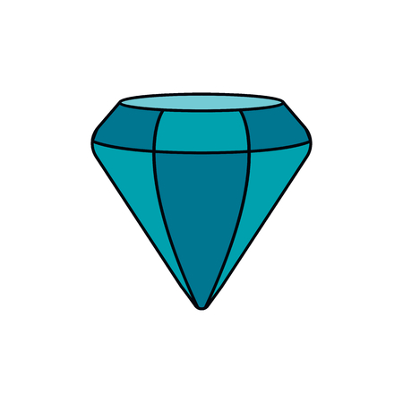Diamond icon. Cartoon diamond vector icon for web design isolated on white backgroundのイラスト素材