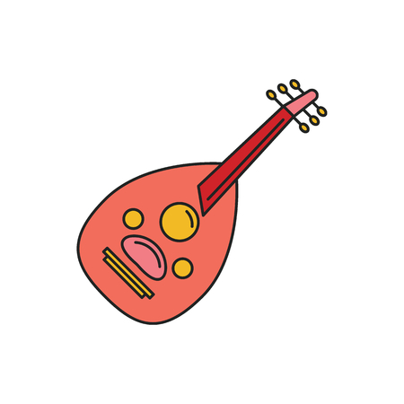 Kopuz icon. Cartoon kopuz vector icon for web design isolated on white backgroundのイラスト素材