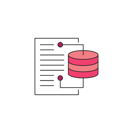 Data integration icon. Cartoon data integration vector icon for web design isolated on white backgroundのイラスト素材