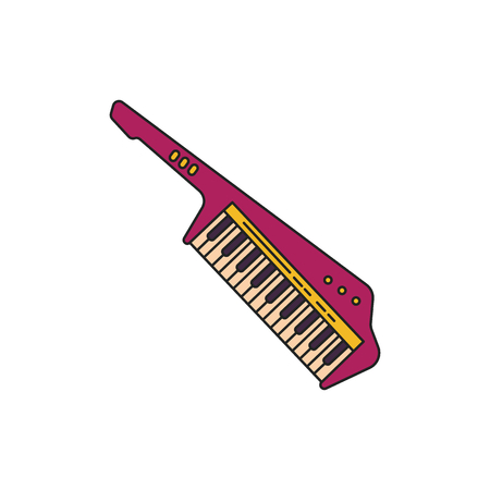 Synthesizer icon. Cartoon synthesizer vector icon for web design isolated on white backgroundのイラスト素材