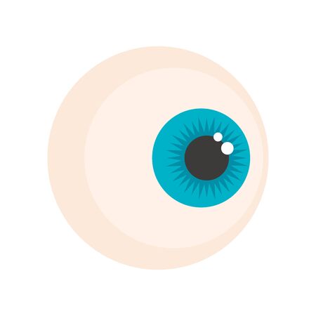 Eye body part flat icon. Vector Eye body part in flat style isolated on white background. Element for web, game and advertisingのイラスト素材