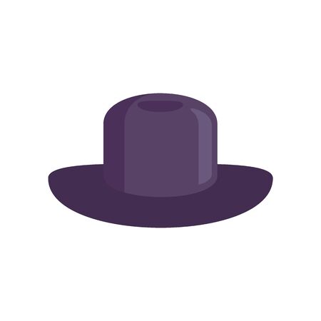 lilac Hat flat icon. Vector lilac hat in flat style isolated on white background. Element for web, game and advertisingのイラスト素材