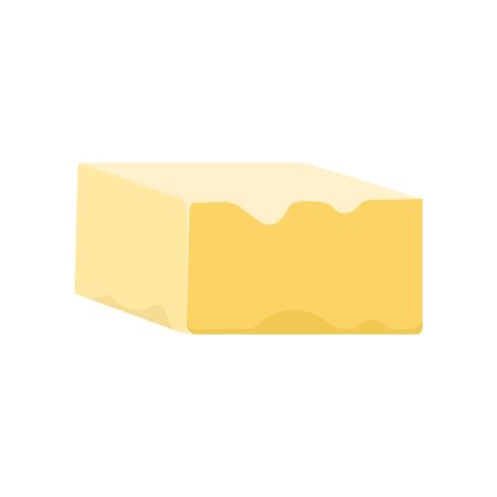 butter flat icon. Vector butter in flat style isolated on white background. Element for web, game and advertisingのイラスト素材