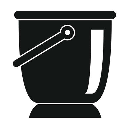 Bucket black simple iconのイラスト素材