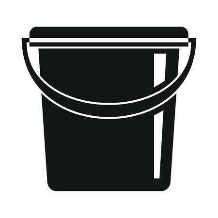 sand bucket black simple iconのイラスト素材