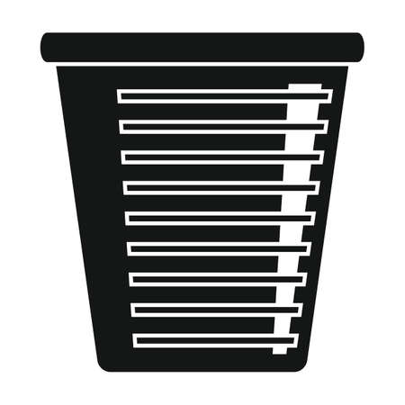 old bucket black simple iconのイラスト素材